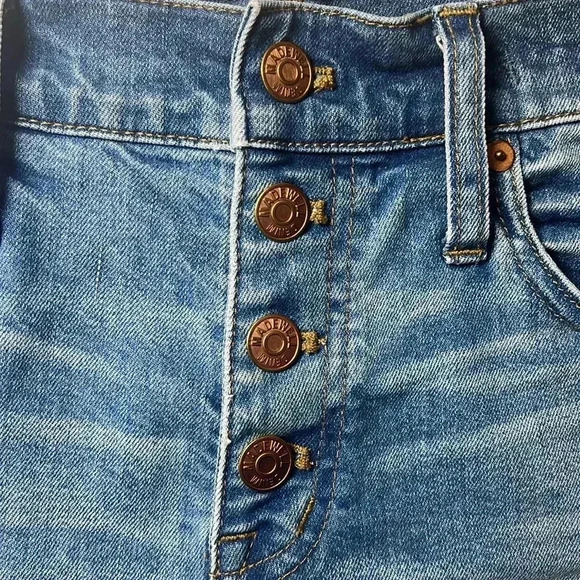 Madewell High Rise Denim Boyshorts Button Through Edition G1064 Size 26 - Picture 3 of 12